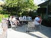 Some folks stop by Casa Dougherty on their way home.