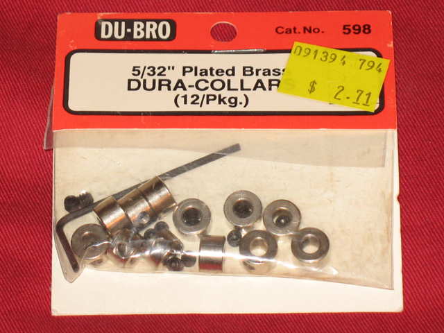 Hinged Collar Du-Bro 1/8" Dura-Collar Brass Shaft Collars (4-Pack